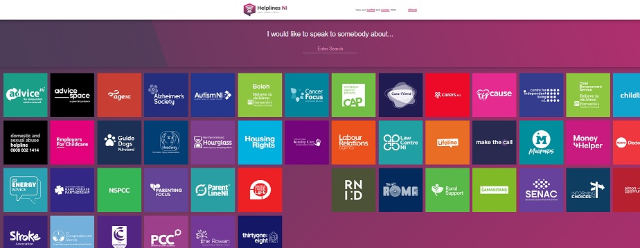 Helplines NI website